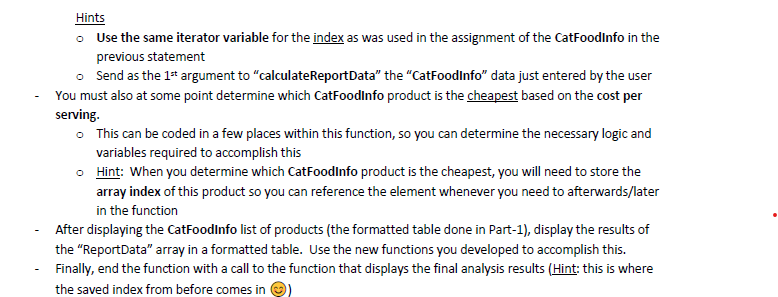 double weightG; double totalServings; double costPerServing; double costPerCalorie; };// ---------------------------------------------------------------------------- // function