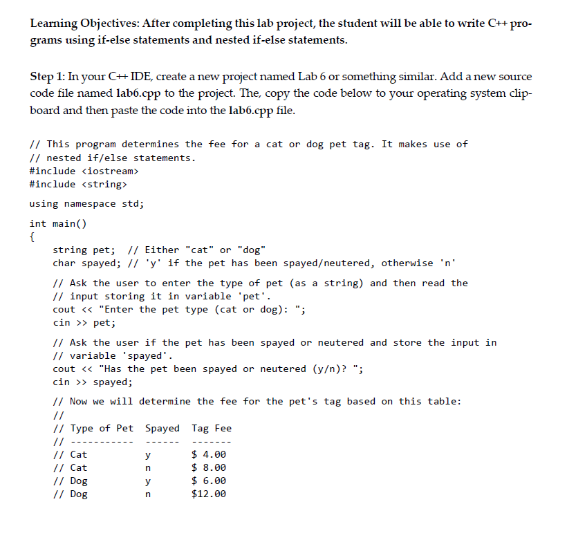 Lemming Objectives: After completing this lab project, the student will be