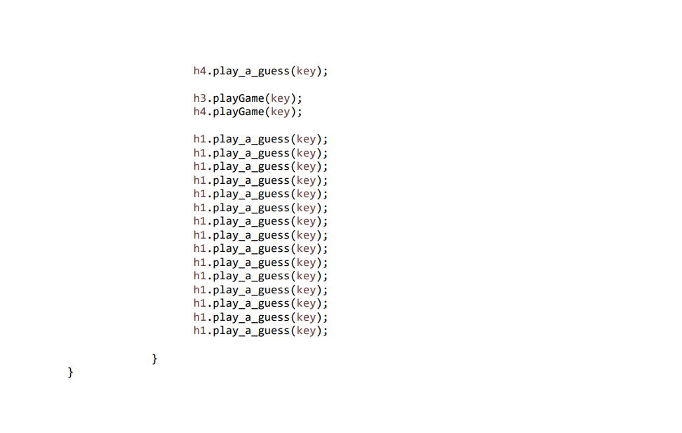 Hangman Games (multiple and simultaneous) Use either the Hangman program of Assignment