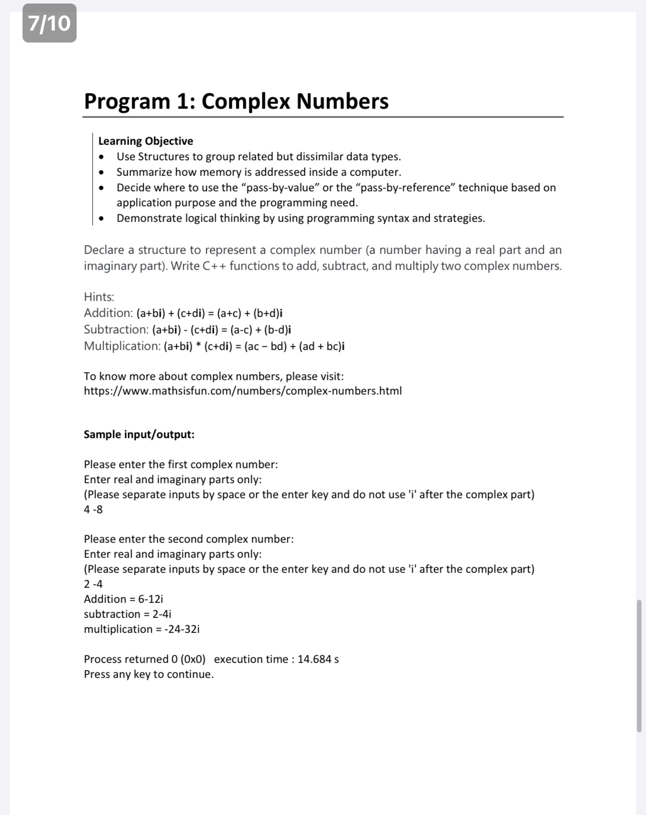 Assignments must be submitted by the posted due date, or be subject