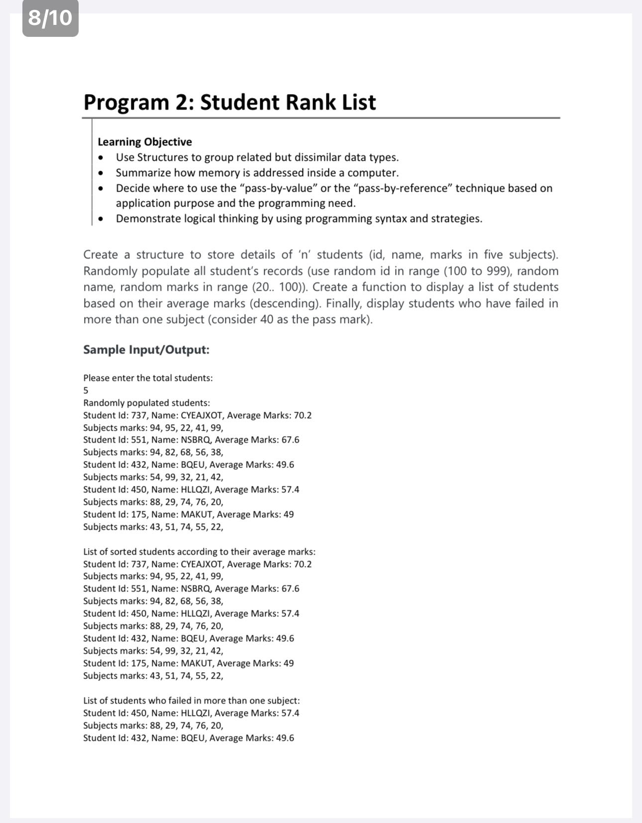 to the course's late policy. Work must be completed individually and in