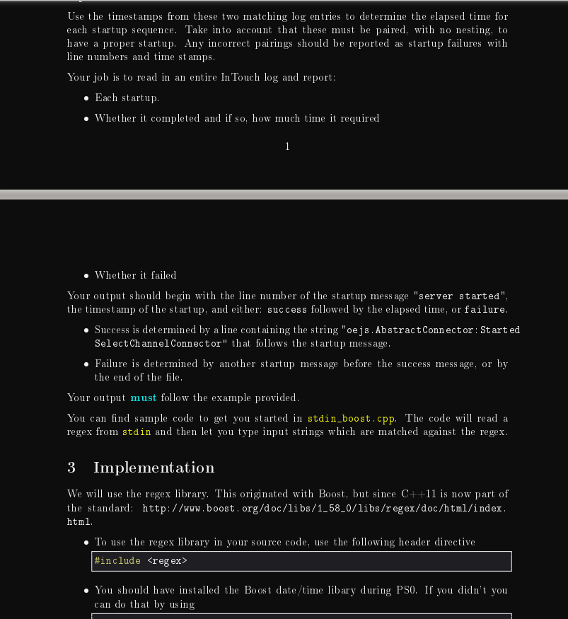 time clock log by using regular expressions to parse the file. .