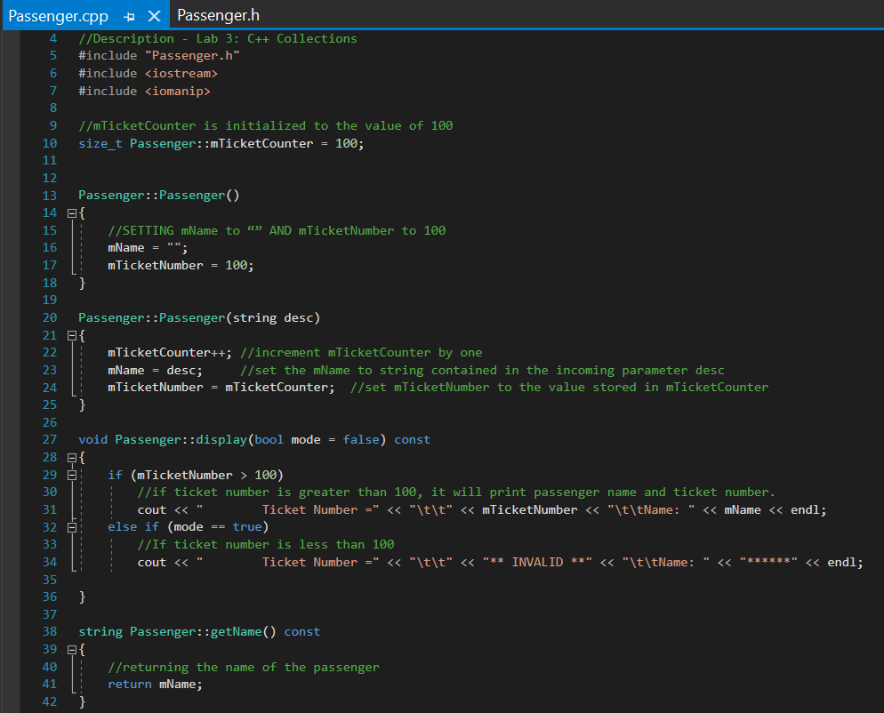 accordingly 15 Passenger* newPass = new Passenger [mCapacity ]; 16 for (int