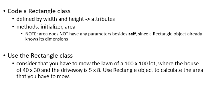 plz help me with thsi - Code a Rectangle class - defined