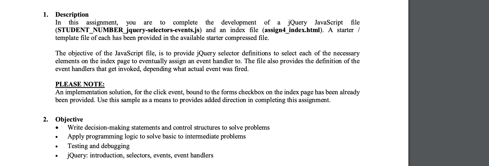This is Java script. please help me with this assignemnt.show me the