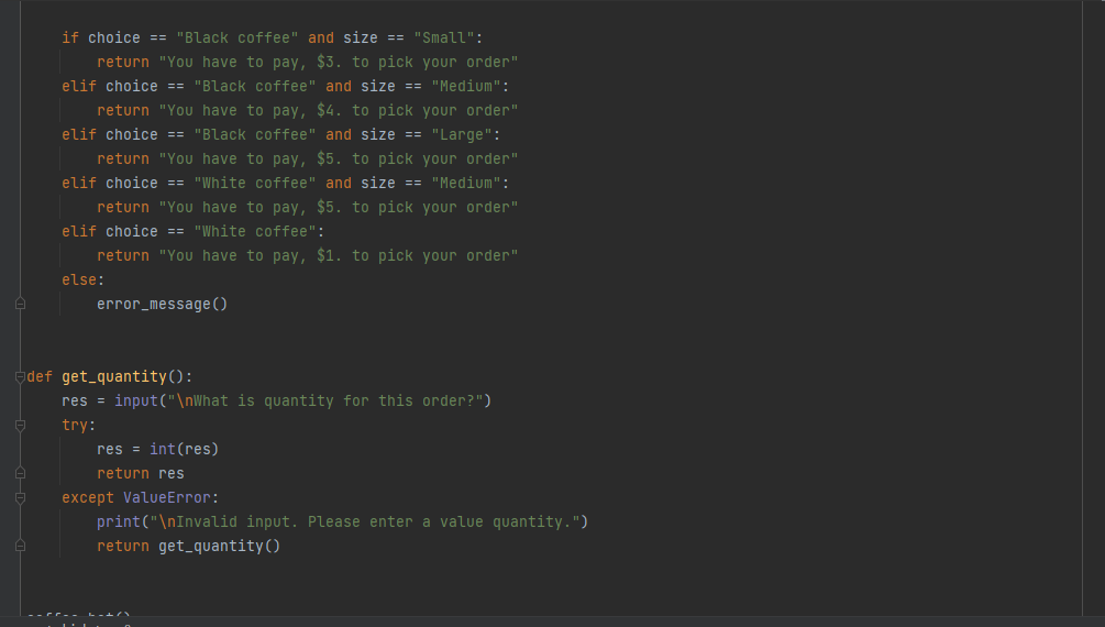 counter for your order! ". format (name) ) 9 adef welcome_message ()