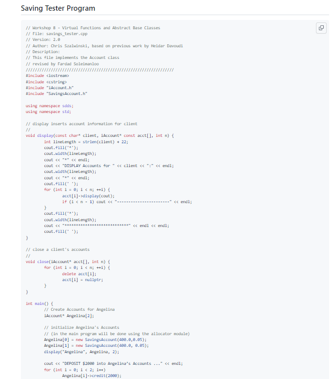 bank accounts of a bank's clients. All clients can deposit (i.e., credit)