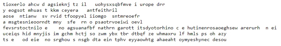 were the decryption results for each line?Were we able to decrypt every