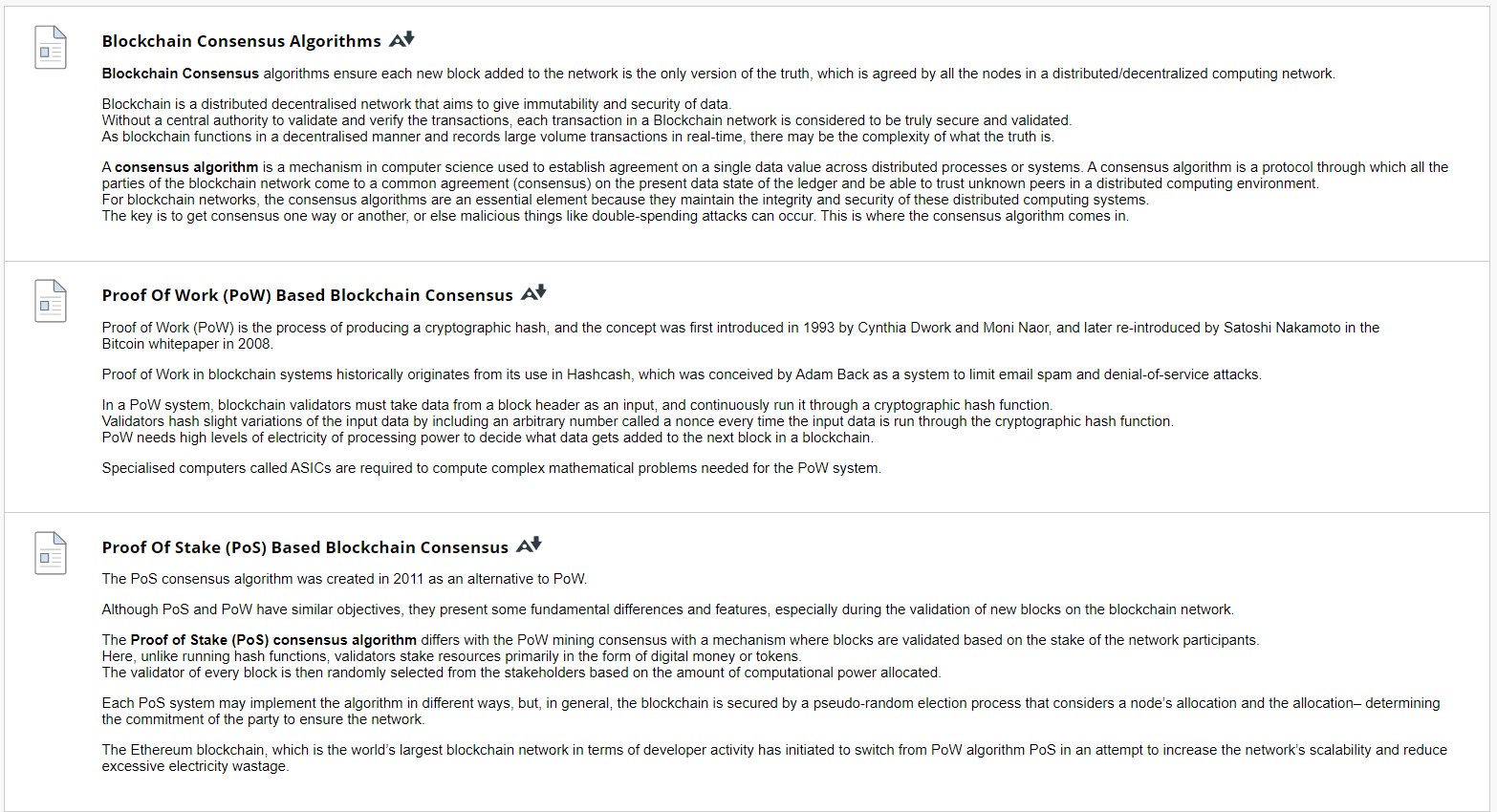  Blockchain Consensus Algorithms At Blockchain Consensus algorithms ensure each new block