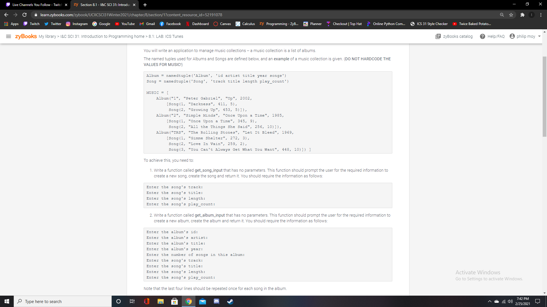 I am stuck with this code. Need help ASAP. Live Channels You