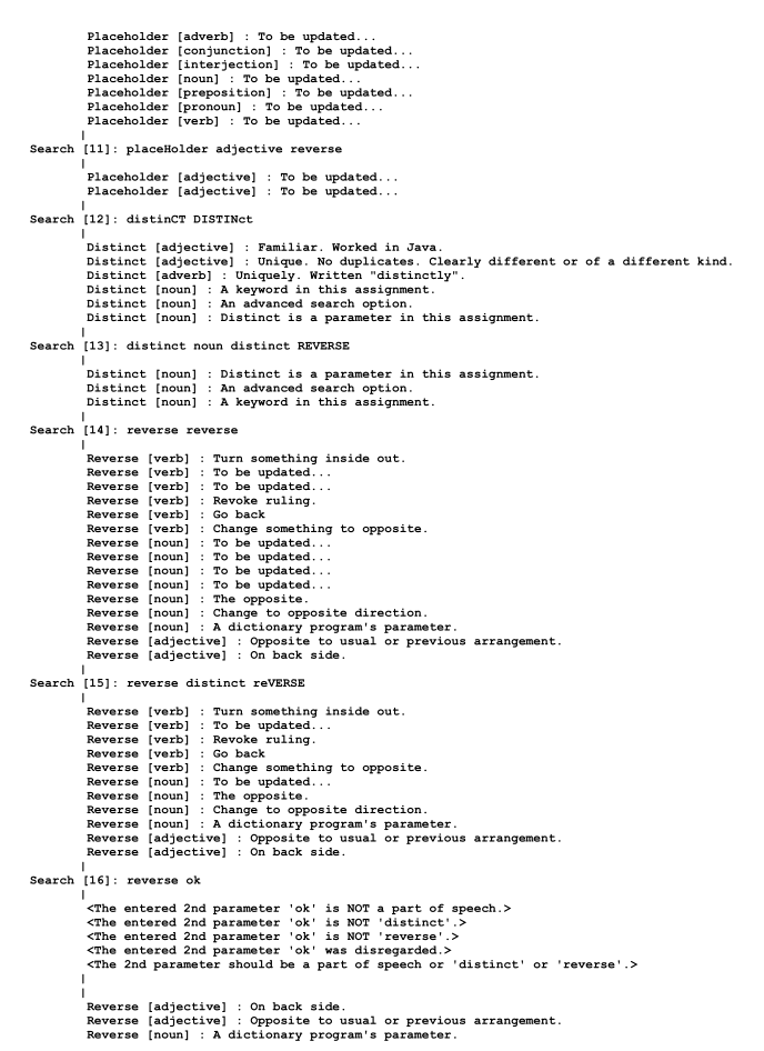 Please help to correct the code for matching Sample Run below. The