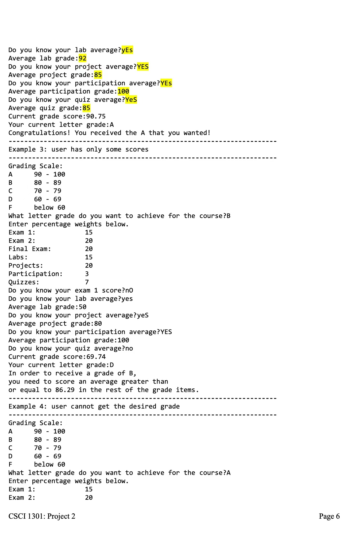 a Java application called GradeCalculator in a file called GradeCalculator.java. This application