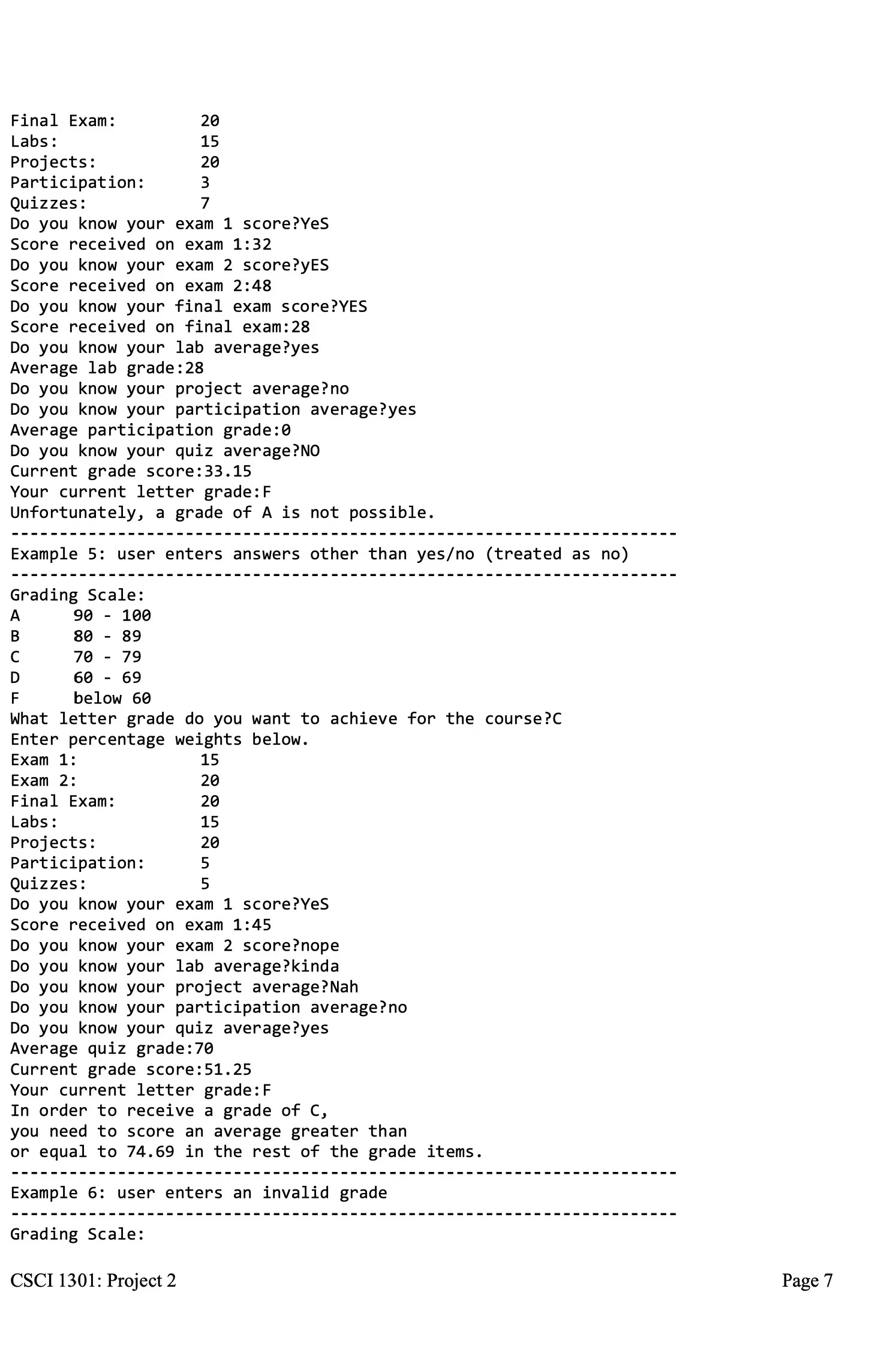 will aid students in calculating their current grade in a course as