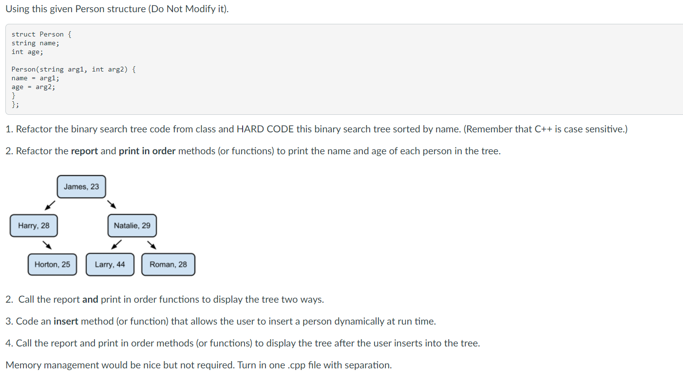// Basic notes on Binary Trees#include#include#includeusing namespace std;class Node {public: int data;