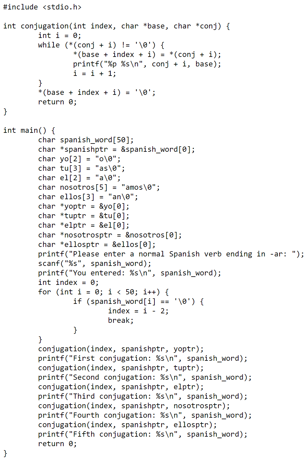 following: Get rid of all pointers Create a struct that will contain