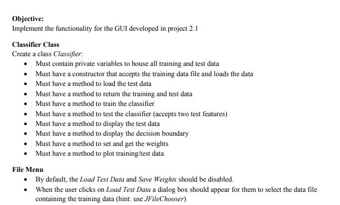 hj active: Implement the thnctionality tor the GU [ developed in