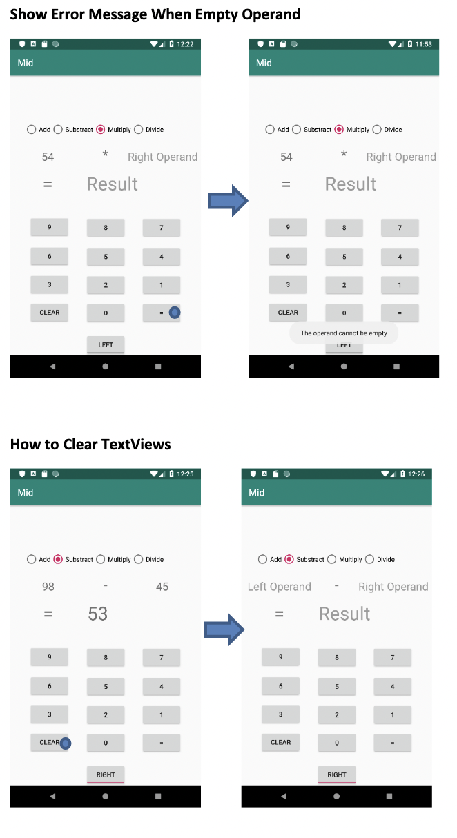 the below. The radio buttons (Add, Subtract, Multiply and Divide) are used