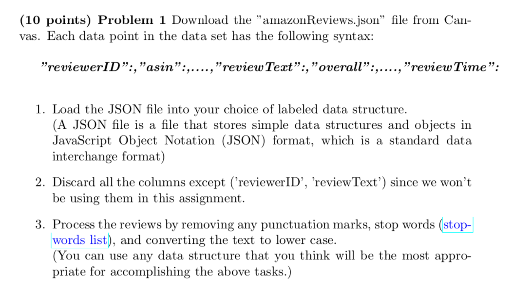 Please write the code for these steps in python 3. This is