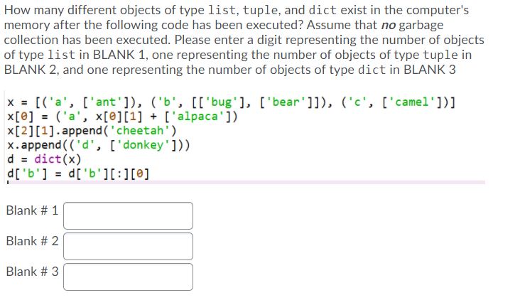 Could you please help solve these python question, thanks. Question 1 :