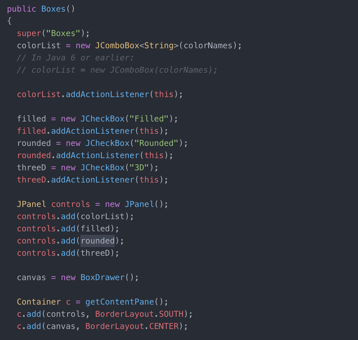 \\Boxes . java) can display different types of boxes (rectangles) in different