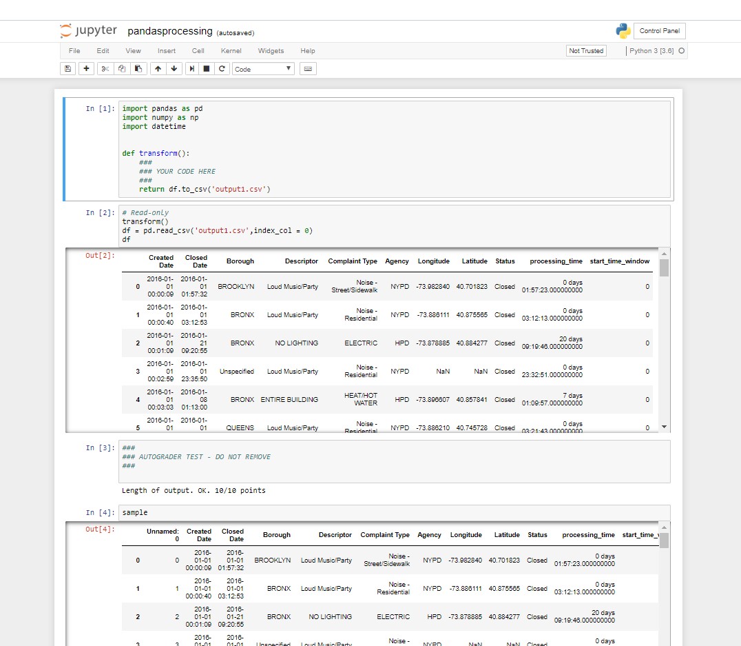 theinformationneeded.1. Read the file 311_data.csv provided to you in the StarterCode section