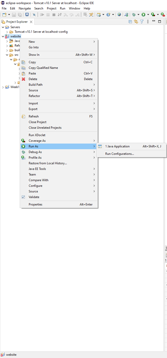 I can't run my project on Tomcat server in Eclipse. Any ideas?