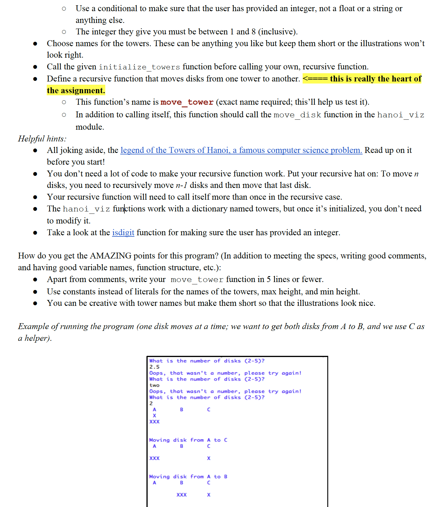 modify this part; we'll test using the same le): hanoi viz .
