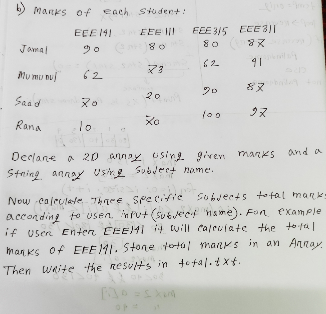 please solve these all the information is there write in C b)