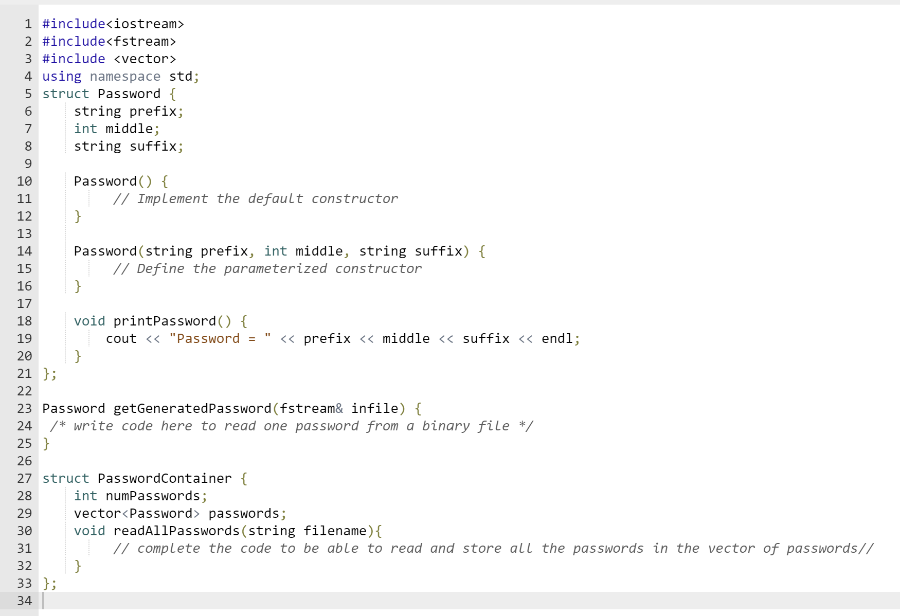 number, special characters in that exact order. For example, a password could