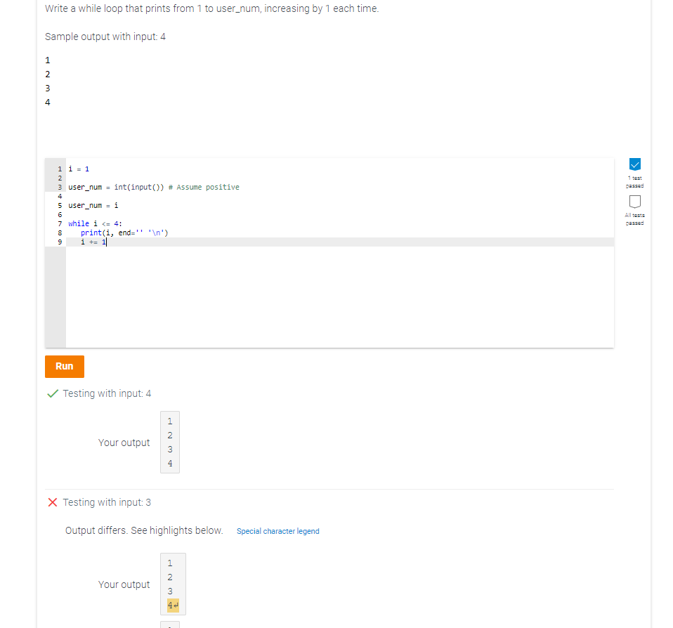 I am stuck, Help. Write a while loop that prints from 1