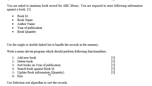 Data Structure in C++ Only do it c++ (this is the only