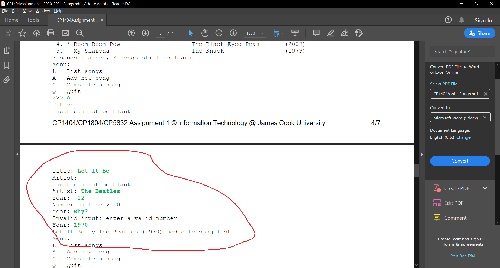 have done. i would like after i add Titles, Artist and year.