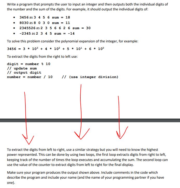  Write a program that prompts the user to input an integer