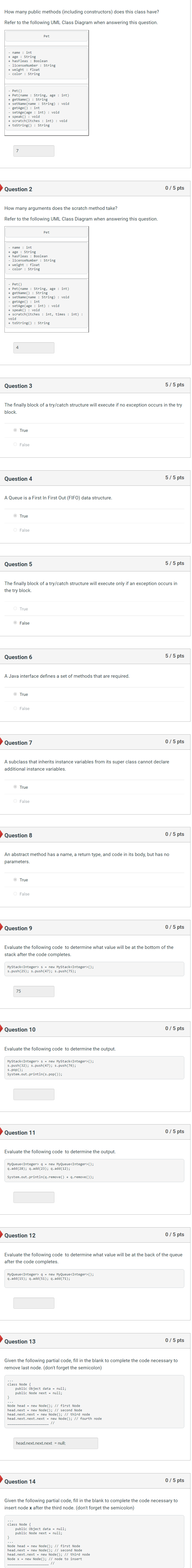  How many public methods (including constructors) does this class have? Refer