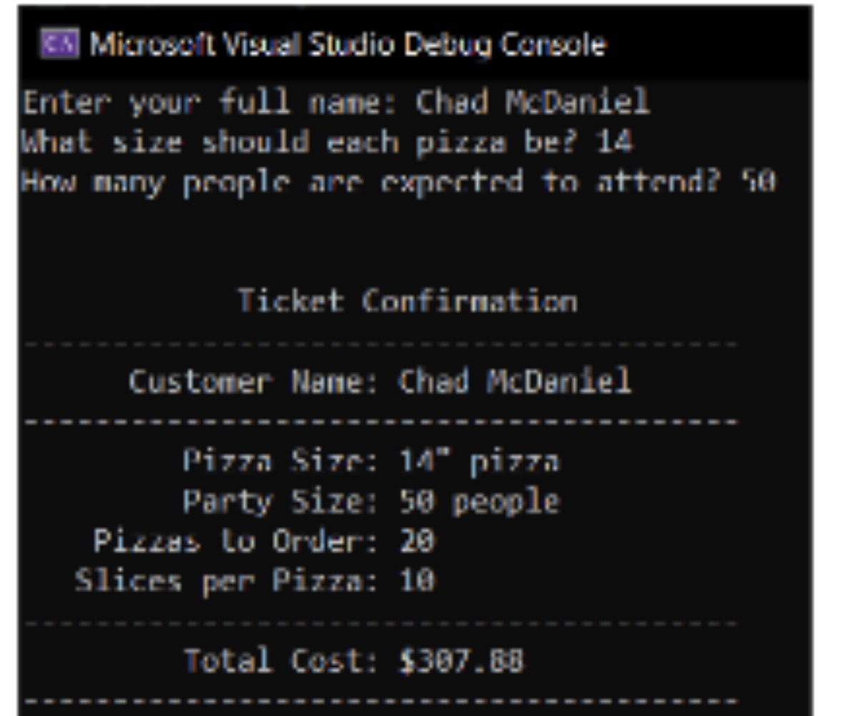 Can I get the C++ code that created this output EN Microsoft