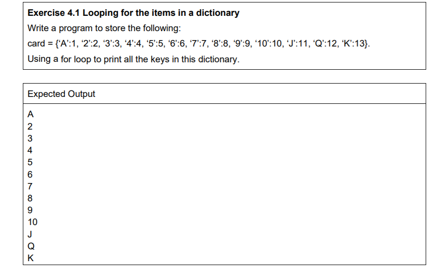 How can I apply loop to solve this question?Thanks Exercise 4.1 Looping