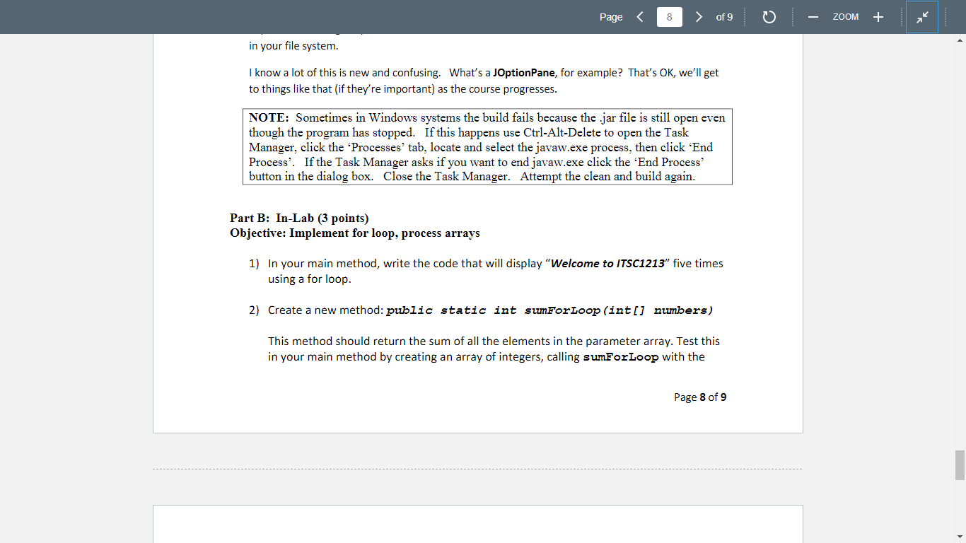  Help with new method: on java file Page of?! D zoom