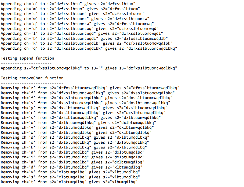string data type variable. Also this program is not allowed to include