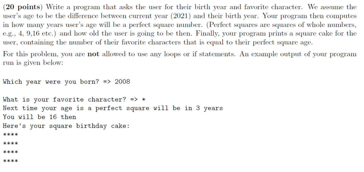 In order to understand the problem please read the question below. The