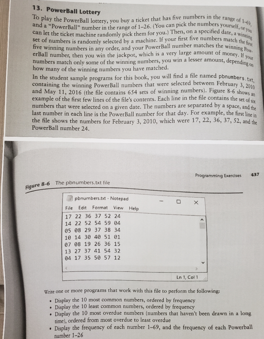 using the file "pbnumbers.txt", for the exercise below. Add a simple NJ