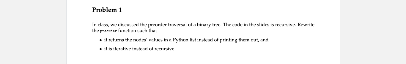 Can you help with this python assignment Problem 1 In class, we