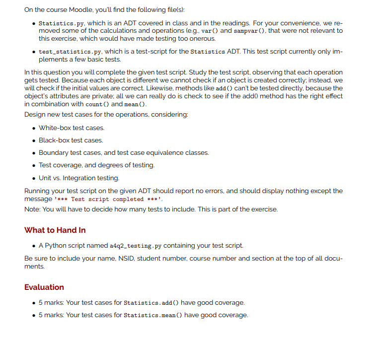 Using python, I need help with creating a test script for this