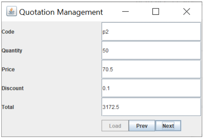 This is how the pop-up should look like: \fQuotation Management X Code