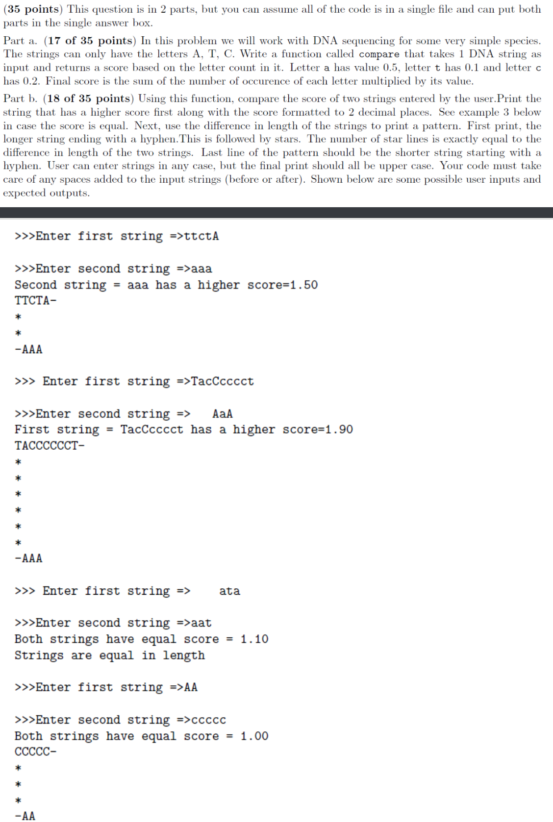 This question is part A and part B. Please start from Part