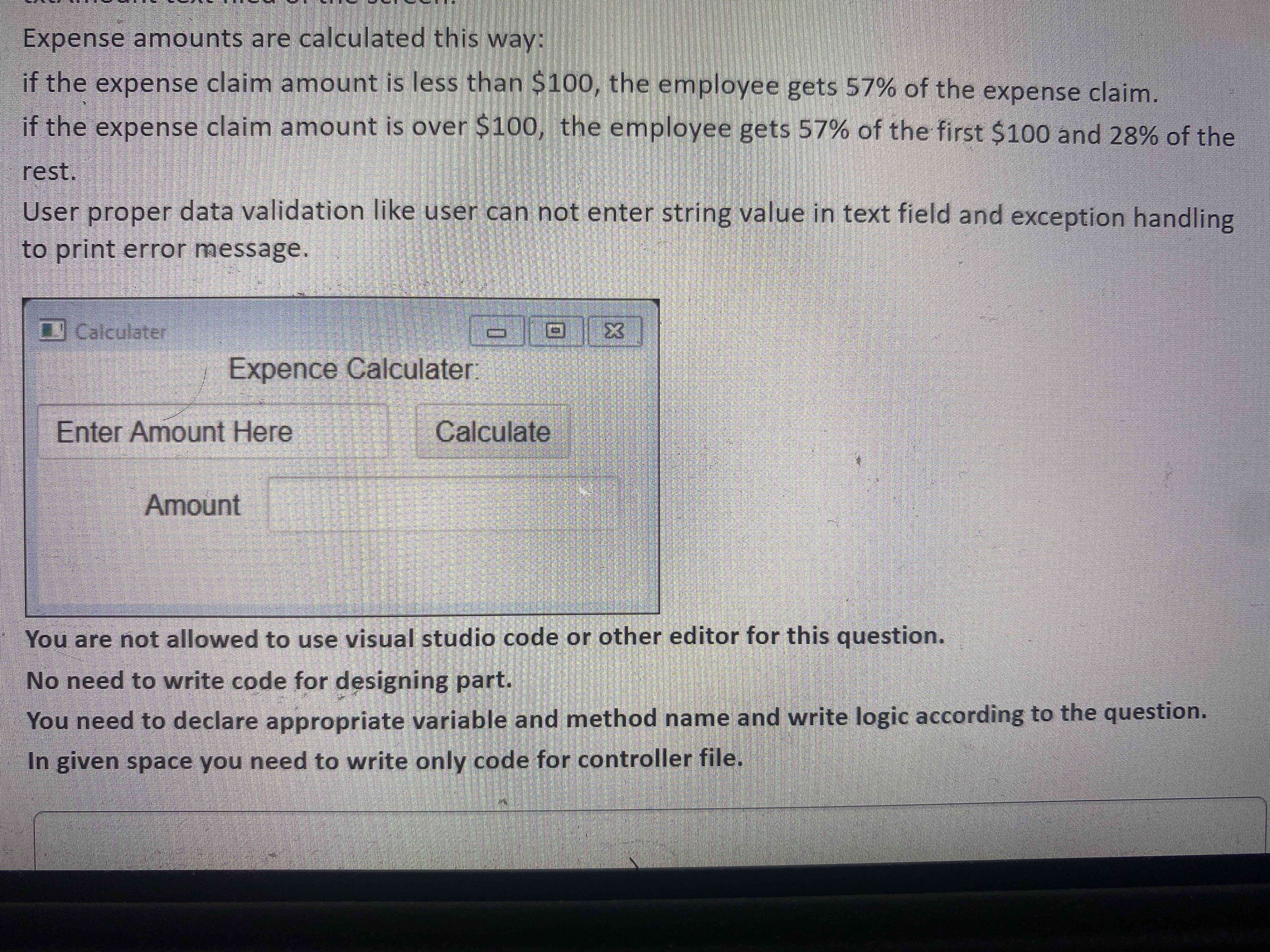 Use java FXML and Event Handling to perform the given operation. Write