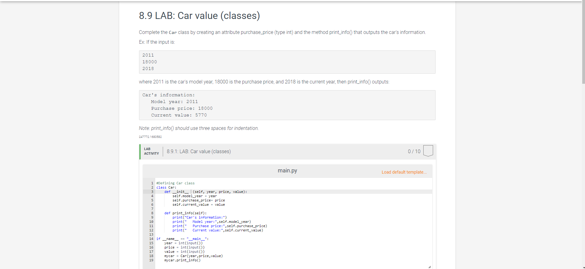 I don't know what I'm doing wrong here. Need help. 8.9 LAB: