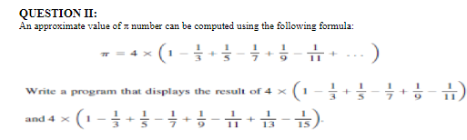 can you help with this? QUESTION II: An approximate value of n