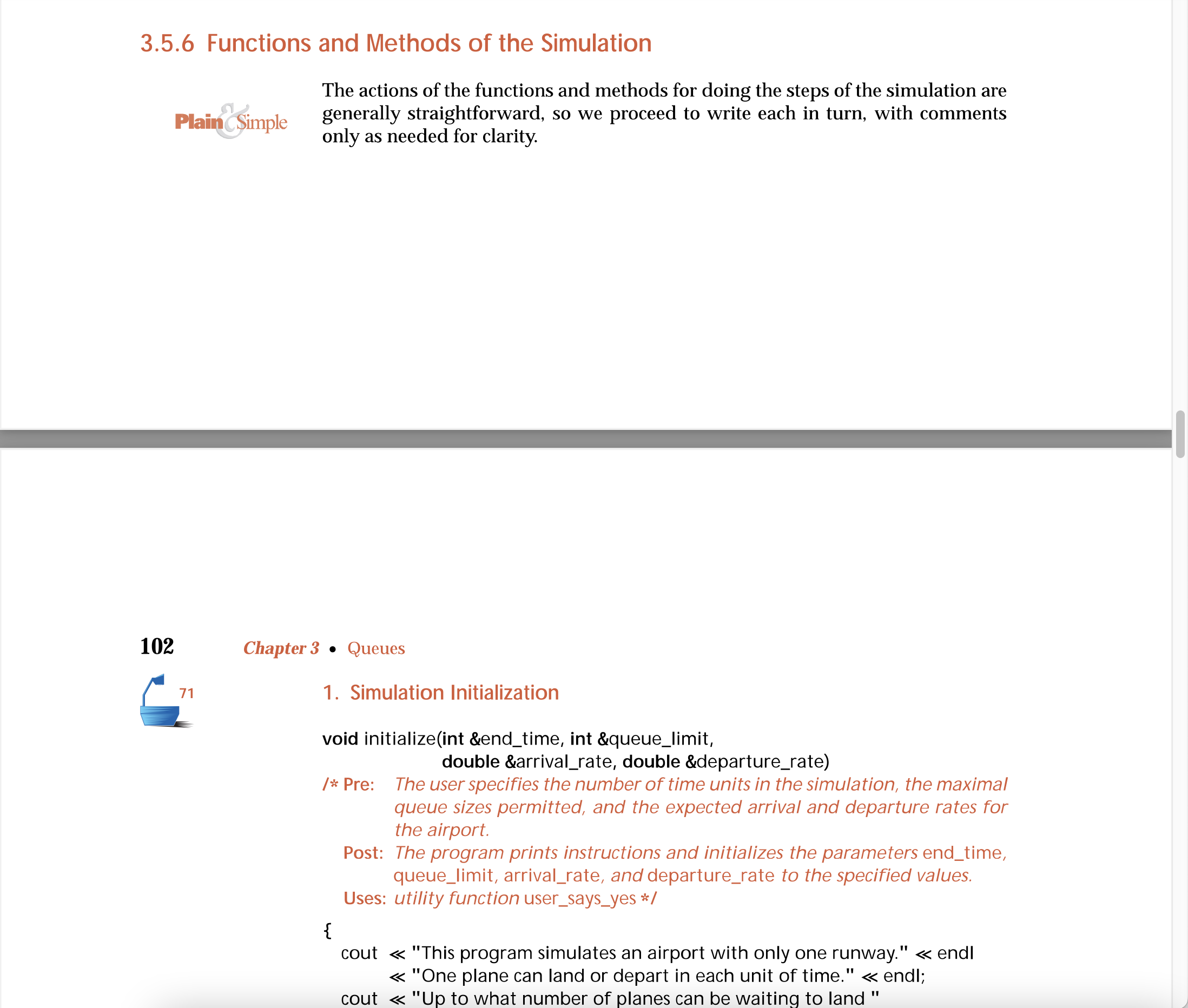 landing or taking off, and there may be several planes waiting either