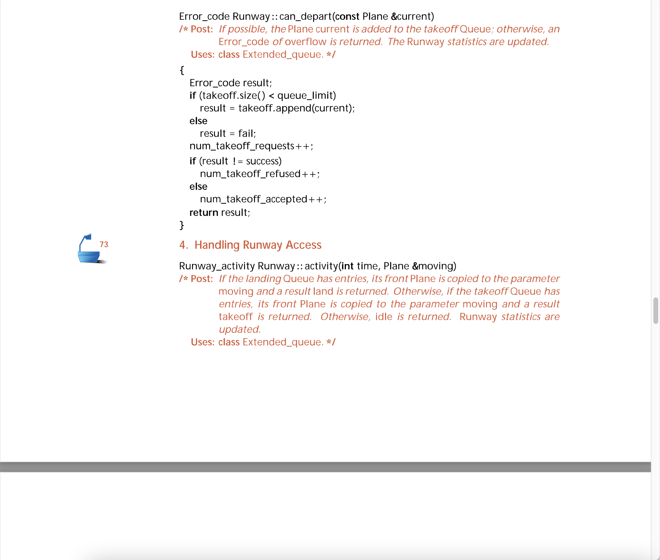 nature of plane arrivals and departures from the runway. We shall discuss