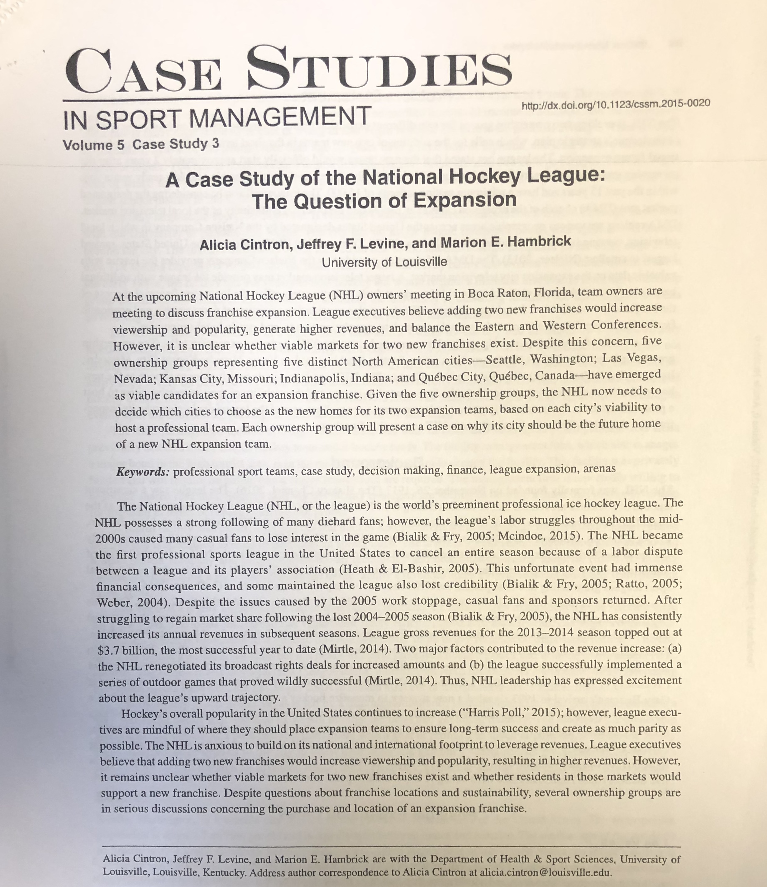 which city to chose, since all the cities all look promising. (